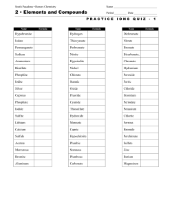 2 • Elements and Compounds