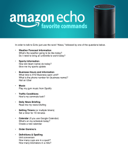 Echo Commands PDF - Tech Talk America