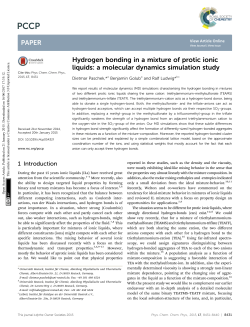 Hydrogen bonding in a mixture of protic ionic liquids