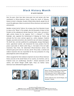 Black History Month - The Described and Captioned Media Program