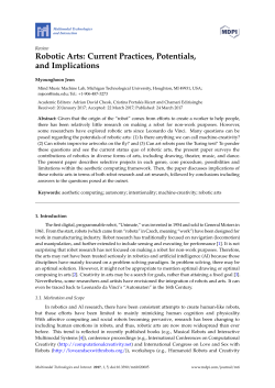 Robotic Arts: Current Practices, Potentials, and Implications
