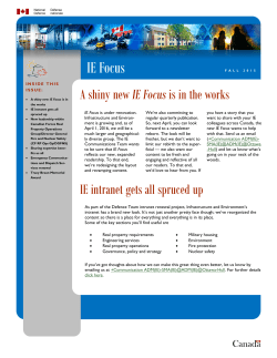 IE Focus - Canadian Military Engineers Association