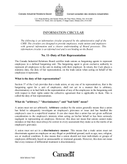 INFORMATION CIRCULAR