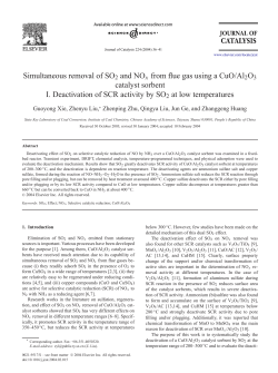Simultaneous removal of SO2 and NOx from flue gas using a CuO