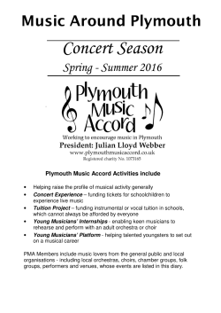 Concert Season - Plymouth Music Accord