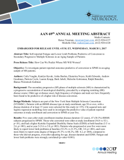 AAN 69th ANNUAL MEETING ABSTRACT