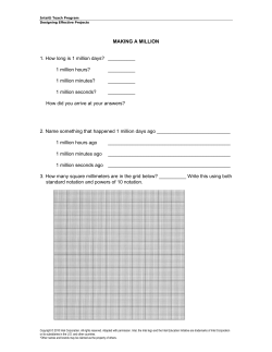 MAKING A MILLION 1. How long is 1 million days? ______ 1