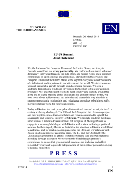 EU-US Summit Joint Statement - Council of the European Union