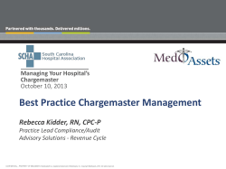 Best Practice Chargemaster Management