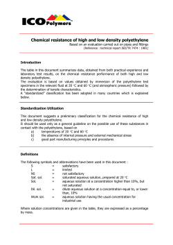 Chemical resistance of high and low density polyethylene