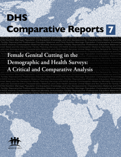 Female Genital Cutting in the Demographic and