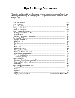 Tips for Using Computers