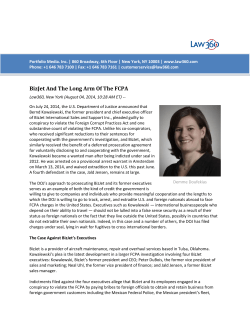 BizJet And The Long Arm Of The FCPA