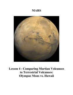 M a r t i a n   v o l c a n o e s : O l y m p u s   M o n s   v s