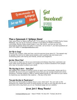 PPODS Lemonade Stand - Maine P-Pods