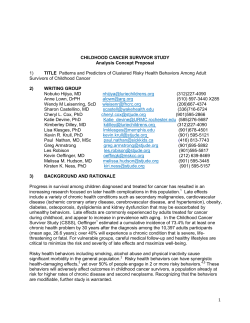 Concept Proposal - Childhood Cancer Survivor Study