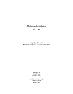 Schenck Family Papers - Wright State University Libraries