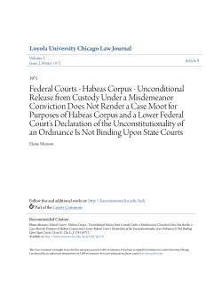 Federal Courts - Habeas Corpus - Unconditional