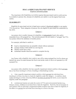 dial-a-rdde paratransit service eligibility - Tri