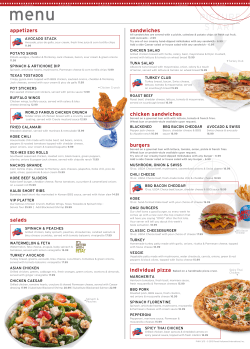 burgers sandwiches chicken sandwiches salads appetizers