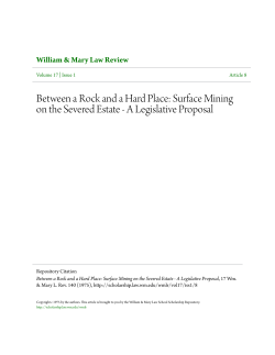 Between a Rock and a Hard Place: Surface Mining on the Severed