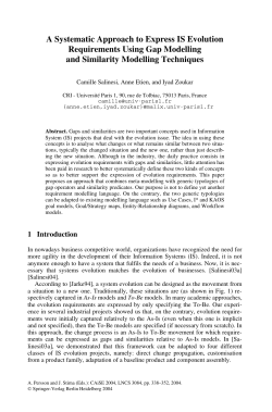A Systematic Approach to Express IS Evolution Requirements Using