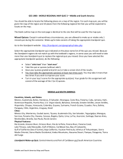 Middle and South America Map Quiz