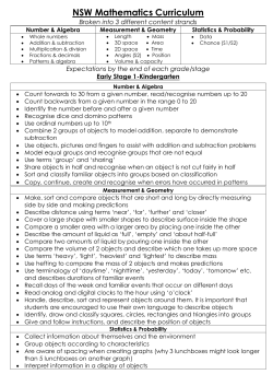 NSW Maths Curriculum Notes