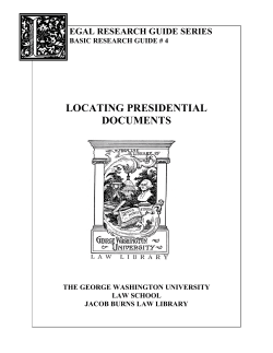 locating presidential documents - GW Law