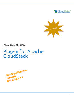 Plug-in for Apache CloudStack