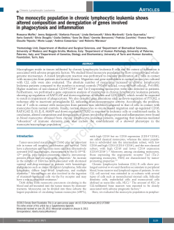 The monocytic population in chronic lymphocytic