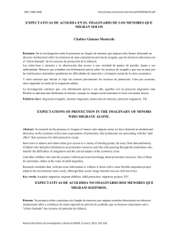 Expectativas de acogida en el imaginario de los menores que