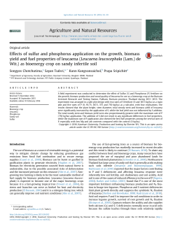 Effects of sulfur and phosphorus application on the