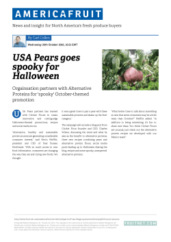 USA Pears goes spooky for Halloween