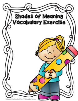 Shades of Meaning - Columbus City Schools