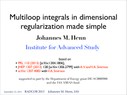 Multiloop integrals in dimensional regularization made simple