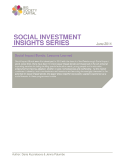 Social Impact Bonds - Big Society Capital