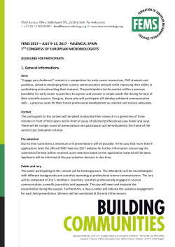 FEMS 2017 &ndash; JULY 9-13, 2017