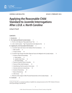 Applying the Reasonable Child Standard to Juvenile Interrogations
