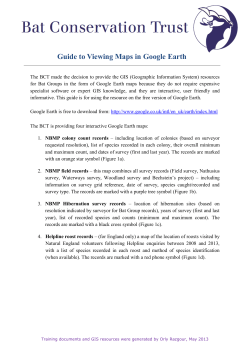 Guide to Viewing Maps in Google Earth