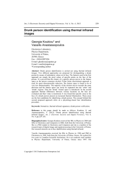 Drunk person identification using thermal