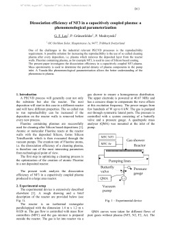 Dissociation efficiency of NF3 in a capacitively coupled plasma: a