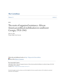 The roots of organized resistance: African American political