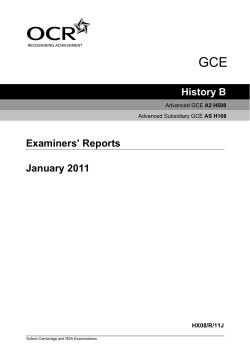 Examiners` reports - January