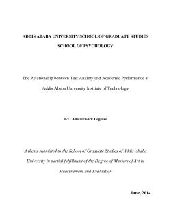 The Relationship between Test Anxiety and Academic Performance