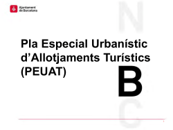 Pla Especial d`Allotjaments Tur&iacute;stics