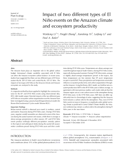 Impact of two different types of El Nin&tilde; o events