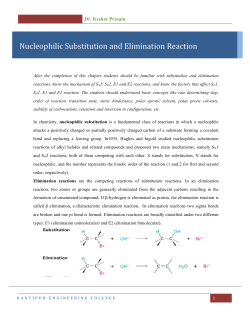 Nucleophilic Substitution and Elimination Reaction
