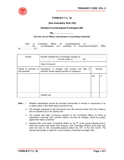II FORM MPTC 36 Page 1 of 3 FORM MPTC 36
