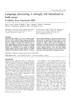 Language processing is strongly left lateralized in both sexes